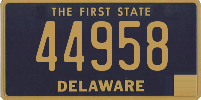 DE license plate 44958