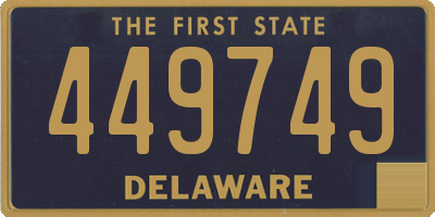DE license plate 449749