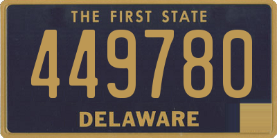 DE license plate 449780