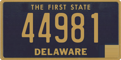 DE license plate 44981