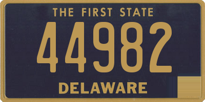 DE license plate 44982