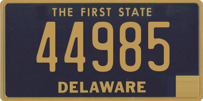 DE license plate 44985