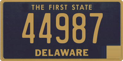 DE license plate 44987