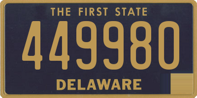 DE license plate 449980