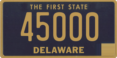 DE license plate 45000