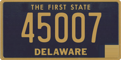 DE license plate 45007