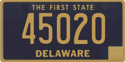 DE license plate 45020