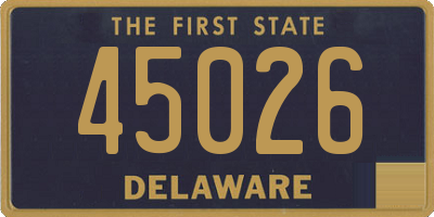 DE license plate 45026