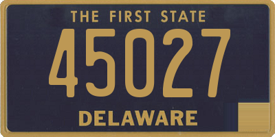 DE license plate 45027