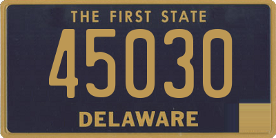 DE license plate 45030