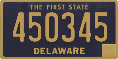 DE license plate 450345