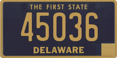 DE license plate 45036