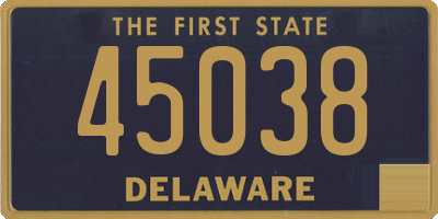 DE license plate 45038