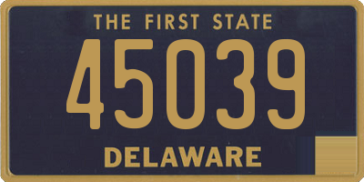 DE license plate 45039