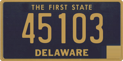 DE license plate 45103