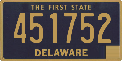 DE license plate 451752