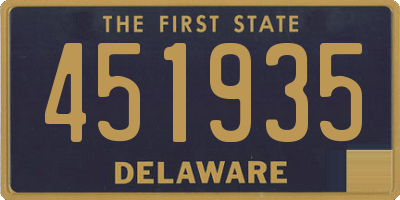 DE license plate 451935