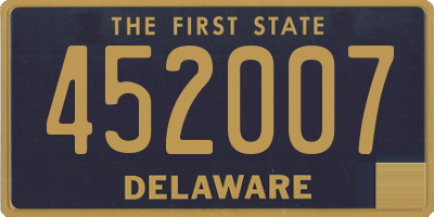 DE license plate 452007