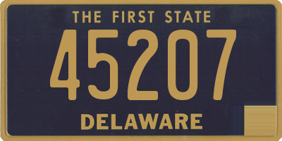 DE license plate 45207