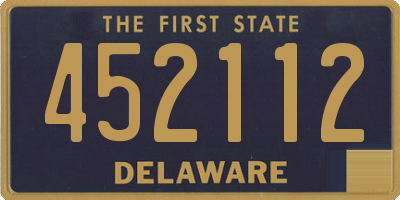 DE license plate 452112