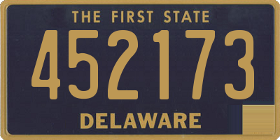 DE license plate 452173
