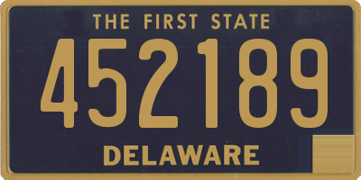 DE license plate 452189
