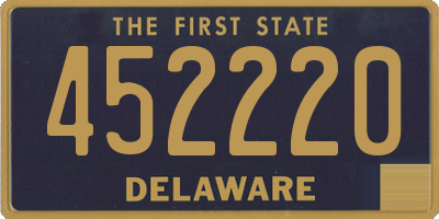 DE license plate 452220