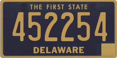 DE license plate 452254