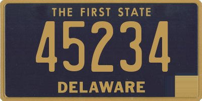 DE license plate 45234
