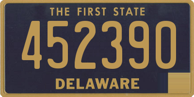 DE license plate 452390