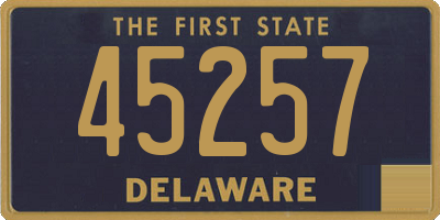 DE license plate 45257