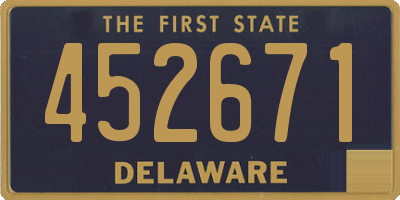 DE license plate 452671