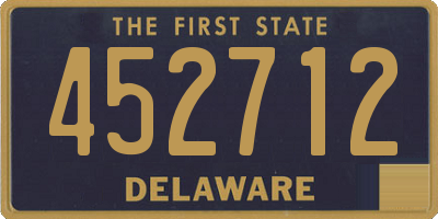 DE license plate 452712