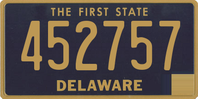 DE license plate 452757
