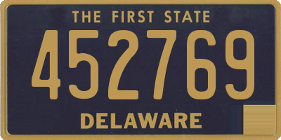 DE license plate 452769