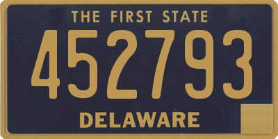 DE license plate 452793