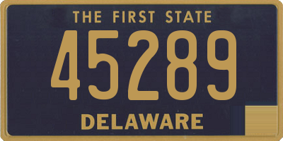 DE license plate 45289