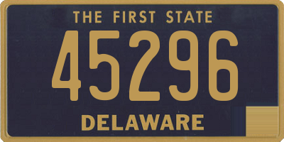 DE license plate 45296