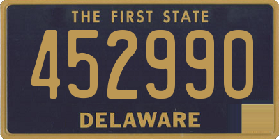 DE license plate 452990