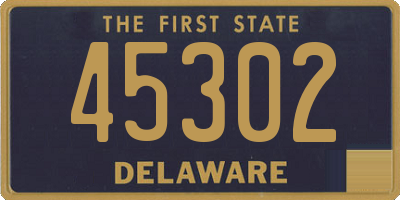 DE license plate 45302