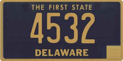 DE license plate 4532