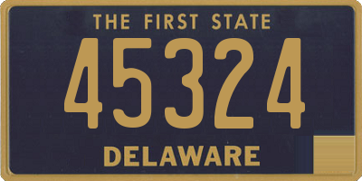 DE license plate 45324