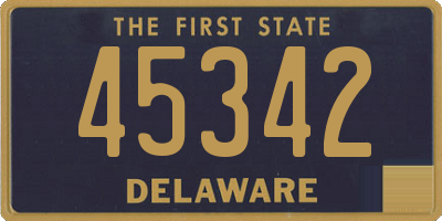 DE license plate 45342