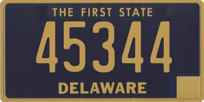 DE license plate 45344