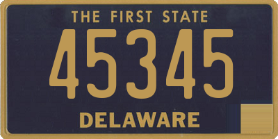 DE license plate 45345