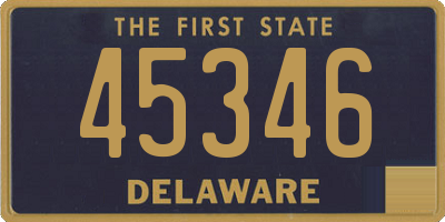 DE license plate 45346