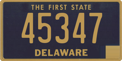 DE license plate 45347