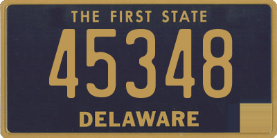 DE license plate 45348