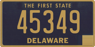 DE license plate 45349