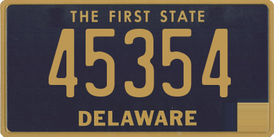 DE license plate 45354